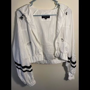 White Love Tree Zip Up Windbreaker